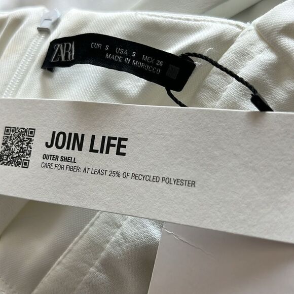 ZARA Women's White Bustier Top Stretch Spaghetti Strap Wide Leg Jumpsuit Size S - Picture 9 of 9